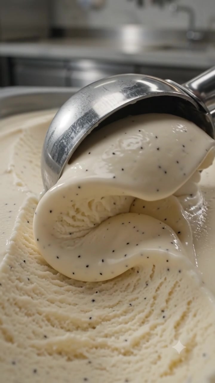 Vanilla ice cream dessert campaign still